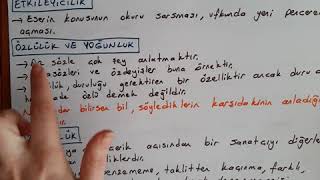 Anlatım Özellikleri İlkeleri 8.Sınıf Türkçe