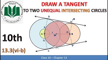 13.3(vi-b) To draw a tangent to two unequal Intersecting circles || Study with Me