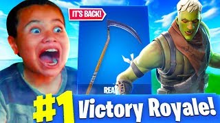 SURPRISING MY LITTLE BROTHER WITH THE REAPER PICKAXE!! HE HAD NO IDEA IT WAS IN THE SHOP!  FORTNITE