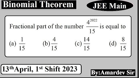 Fractional Part of the number 4^200/15 is equal to ______