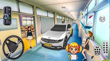 New Hyundai Ioniq 5 Taxi Car Stuck Parking in school Building–3d driving class 2025 Update new