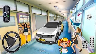 New Hyundai Ioniq 5 Taxi Car Stuck Parking in school Building–3d driving class 2025 Update new