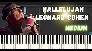 Leonard Cohen - Hallelujah  piano tutorial Medium (Best version) +SHEETS +lyrics