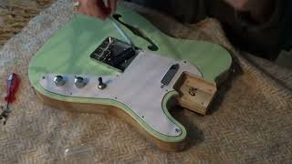 Desire Telecaster/Thinline guitar kit build: Assembly part4