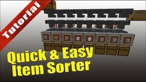 Minecraft Tutorial- Quick and Easy item sorter with over flow protection