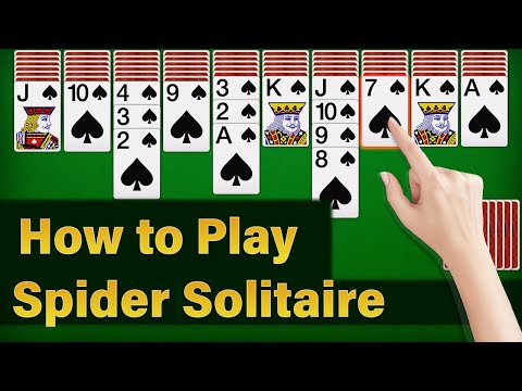 How to play spider solitaire | Spider Solitaire game Rules | Learn spider solitaire card game