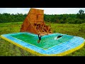 [Full] Build The Most Beautiful Two-Story Bamboo Resort House And Swimming Pool In The Rainy Season