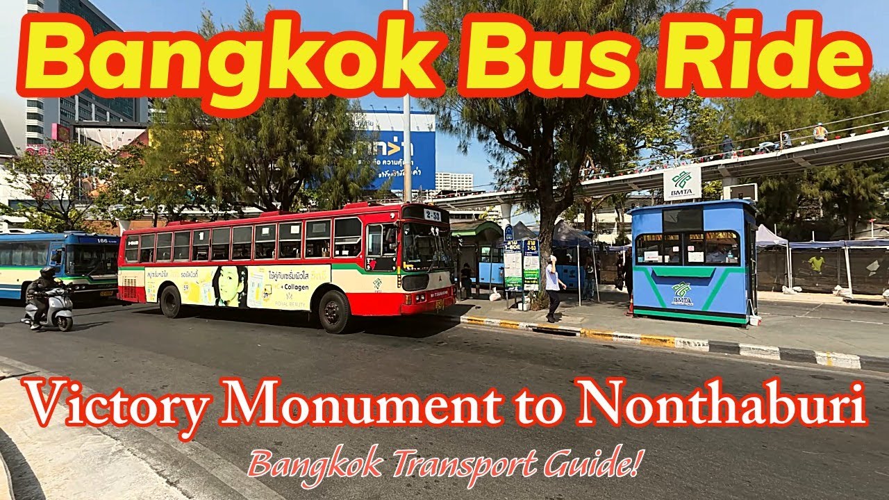 What It’s Really Like Taking an Air-Con Bus from Victory Monument to Nonthaburi | Bangkok Bus Ride