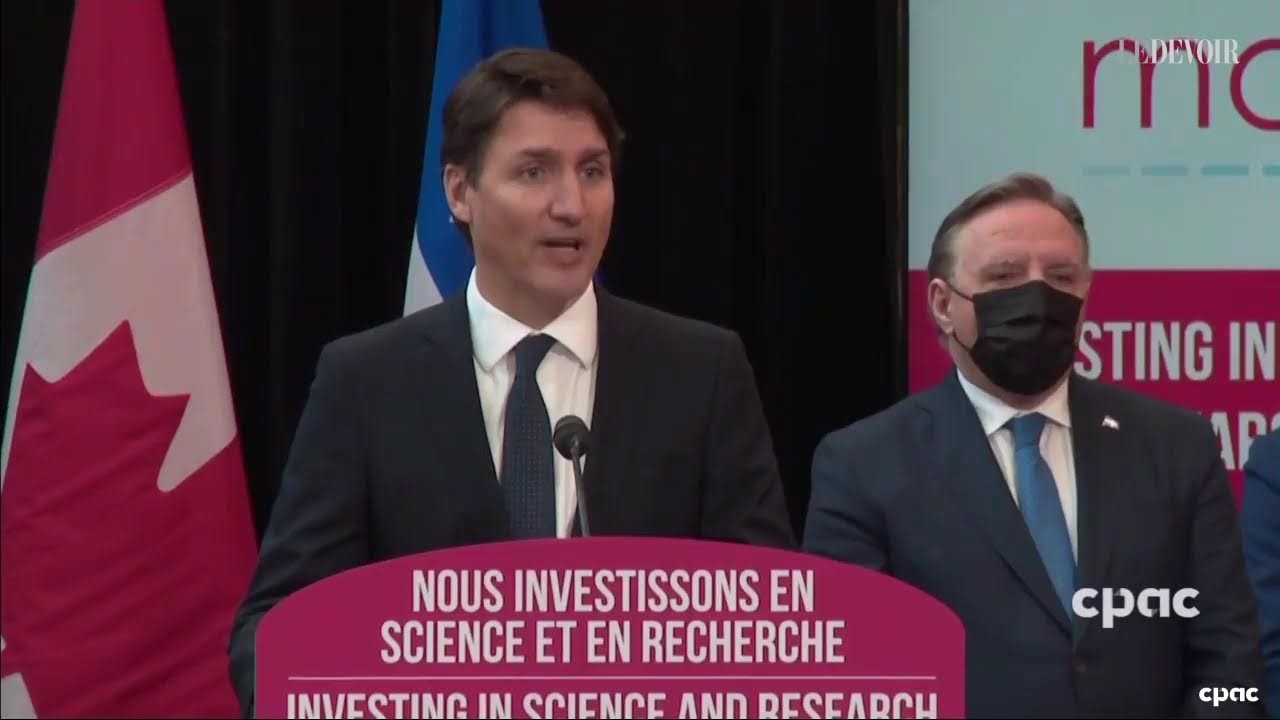 En direct | Trudeau, Legault et Plante annoncent la construction d'une usine Moderna à Montréal