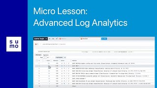 Microlesson: Advanced Log Analytics