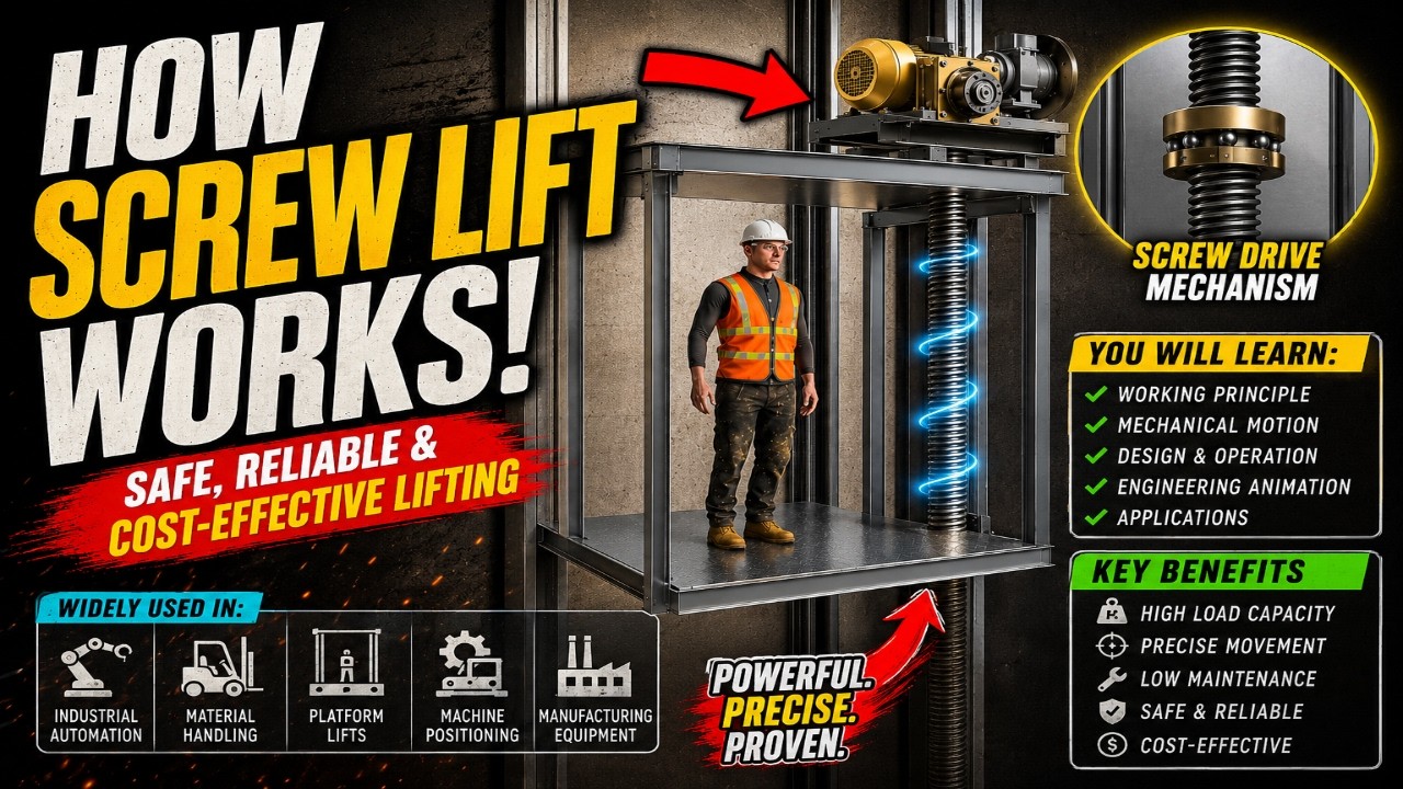 Screw Lift Technology Explained – 3D animation by Prolific 3D Tech