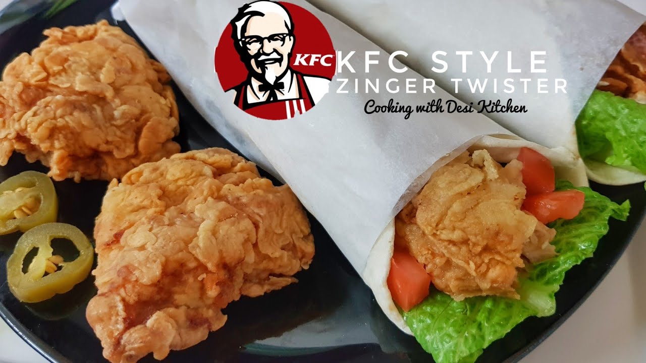 KFC Zinger Twister Delicious and Easy Homemade Fried Zinger Chicken