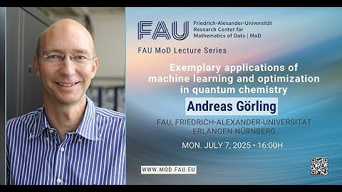 FAU MoD Lecture: Exemplary applications of machine learning and optimization in quantum chemistry