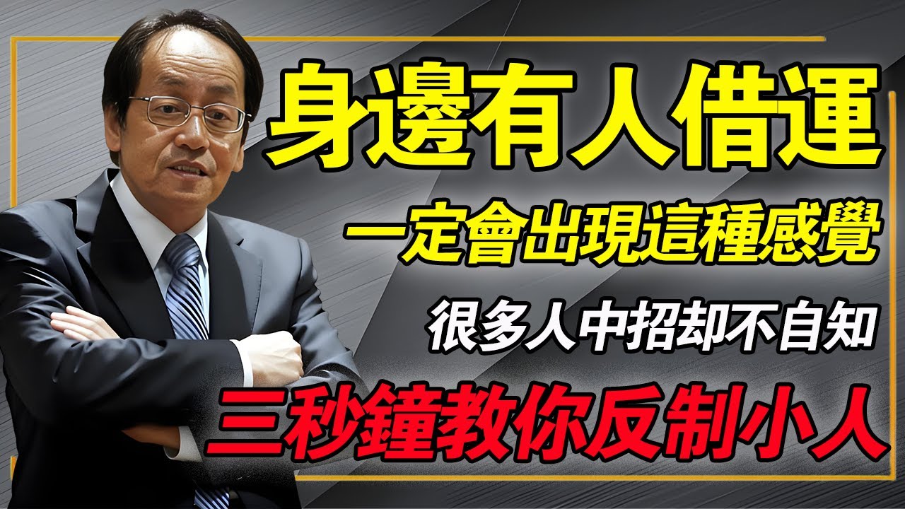出現這種感覺，肯定是身邊有人在「借運」，很多人已經中招卻不自知，一定要遠離！
