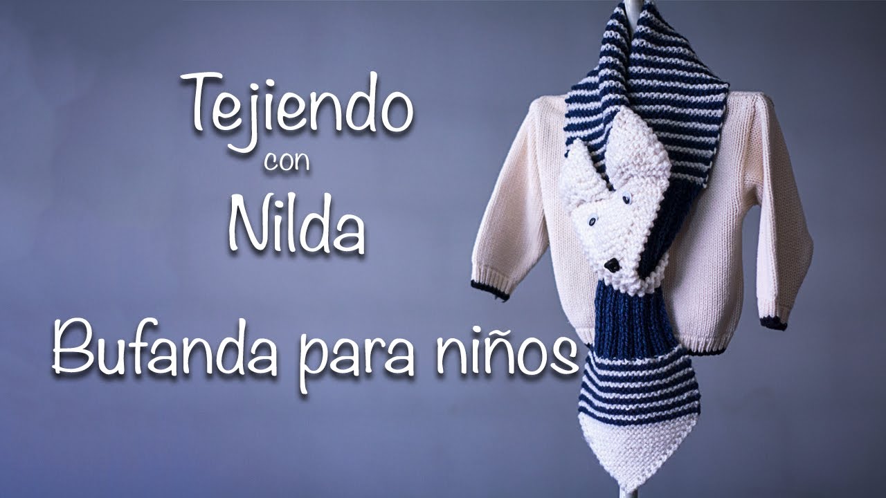 Cómo tejer bufanda 🧣 para niños / How to knit a children scarf - YouTube