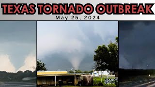 Texas Tornado Outbreak Video: Cross Plains, Windthorst, Valley View \& Pilot Point (5\/25\/24) C-A-J-JB