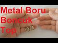 Metal Boru Boncuklarla Top ve Küpe Nasıl Yapılır?How to Make Earring and Ball with Metal Pipe Beads?