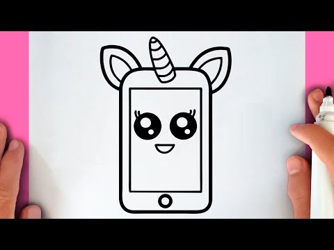 HOW TO DRAW A CUTE UNICORN PHONE