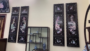 Tranh tứ quý khảm ốc xà cừ đỏ lửa vàng chanh Vip Việt Nam