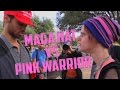 2017 Inauguration day | MAGA Hat vs Pink Warrior | Austin Texas