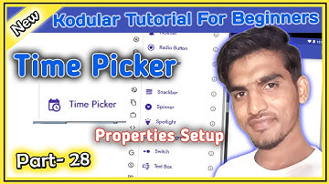 Kodular TIME PICKER Beginner Tutorial Part-28 #KODULAR 2020