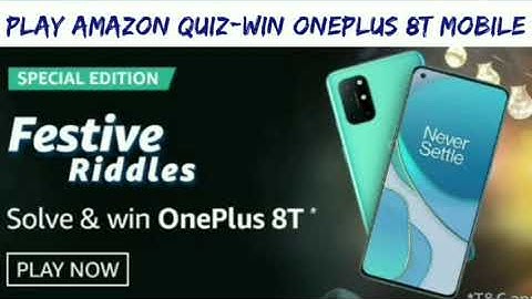 Play Amazon Festive Riddles Quiz & Win OnePlus 8T Mobile, Funzone Quiz Answers, Useful Video