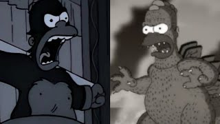 Homerzilla vs king homer (Godzilla Vs kong Footage)