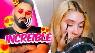 MI NOVIO NARRA MI MAQUILLAJE 😳 | Amara que linda