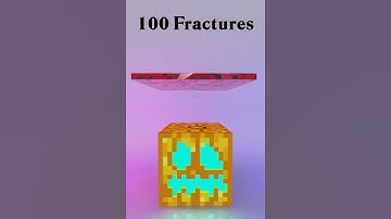 Holloween Pumpkin Break Glass 5 to 1000 Fractures Blender Simulation #breakglass #glass #fractures