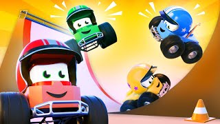 Vídeos de caminhões para crianças - A Pista de Obstáculos - Truck Games