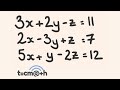 Simultaneous Equations Three Variables Using Elimination - Math lesson