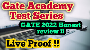 Gate Academy Test Series Honest review GATE 2022 || live proof #GATEACADEMY #COREEEE #GATE2022