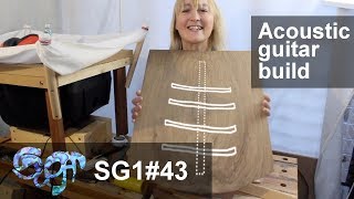 SuGar SG1 acoustic guitar build part 43: Preparing the back braces and graft