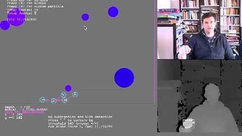 Kinect, opencv and box2d interactive demo