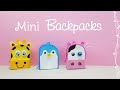 DIY Mini backpacks /DIY Mini mochilas