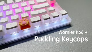 White Pudding Keycaps On Gamakay K66 - Unboxing & Typing Sounds