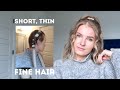 TikTok HEATLESS CURLS on short, thin hair