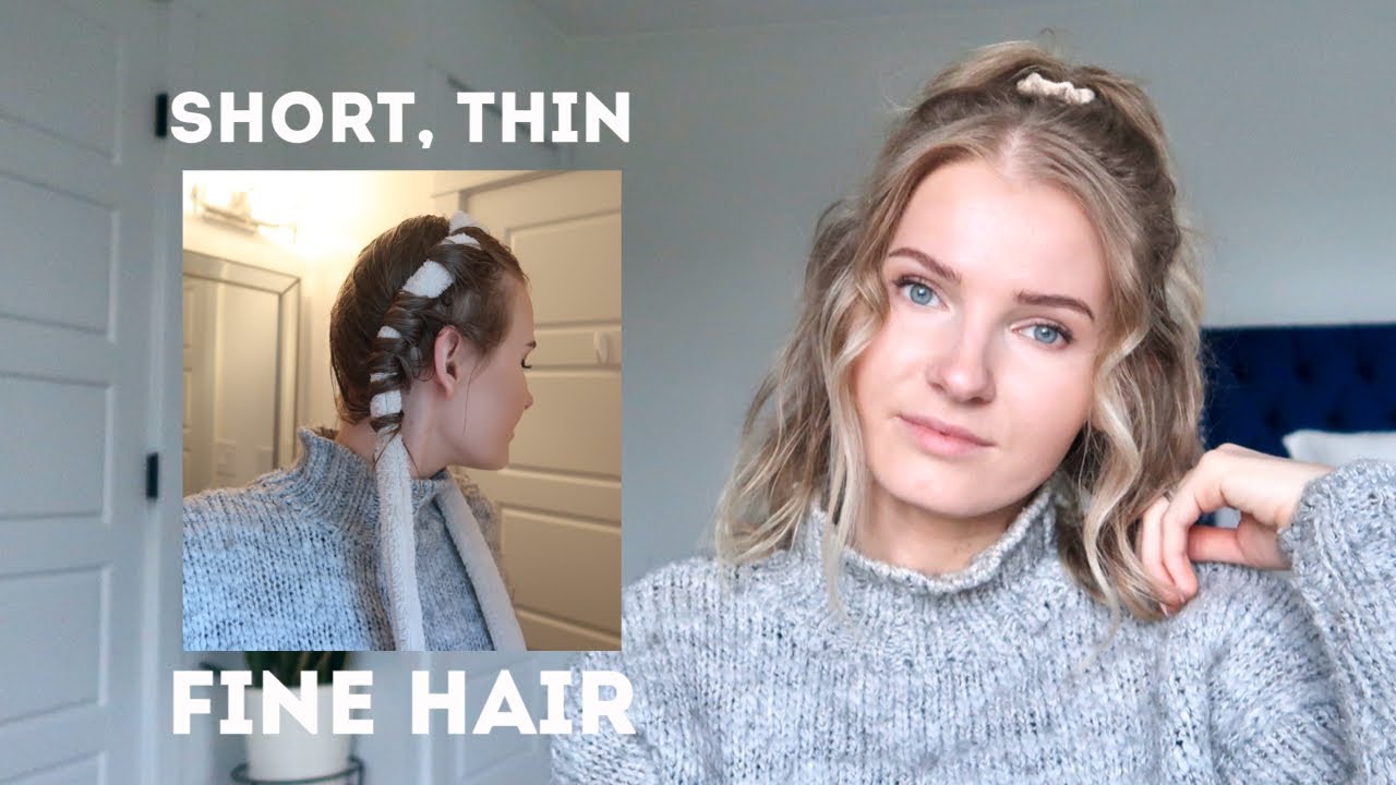 TikTok HEATLESS CURLS on short, thin hair - thptnganamst.edu.vn