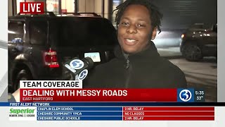 VIDEO: Plow crews work to treat main roads, clear side streets