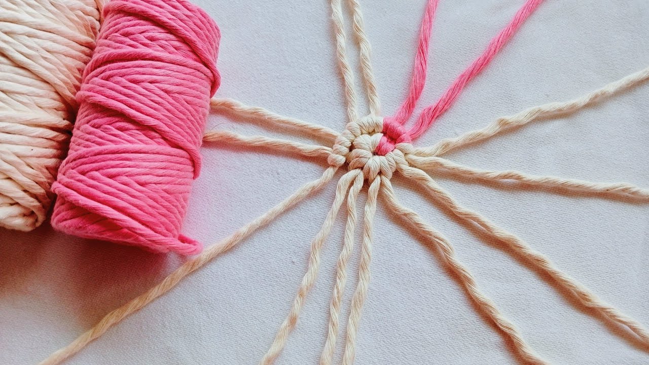Diy Simple Macrame coaster - Easy To Follow Step By Step Tutorial - YouTube