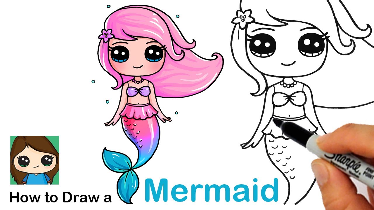 How to Draw Mermaid Easy - Easy Crafts For Kids