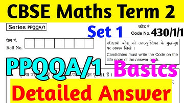 ||CBSE Class 10 Maths Basics term 2 answer Set 1PPQQA/A||