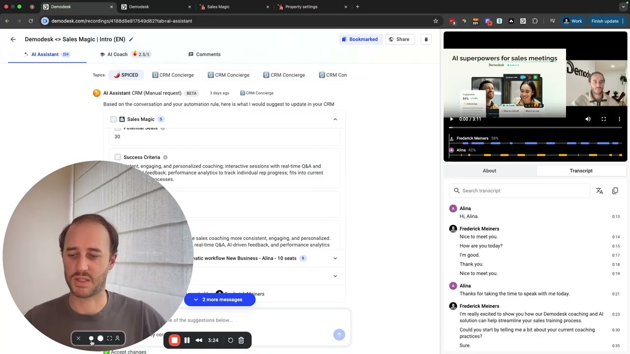 Improve sales handover processes with Demodesk