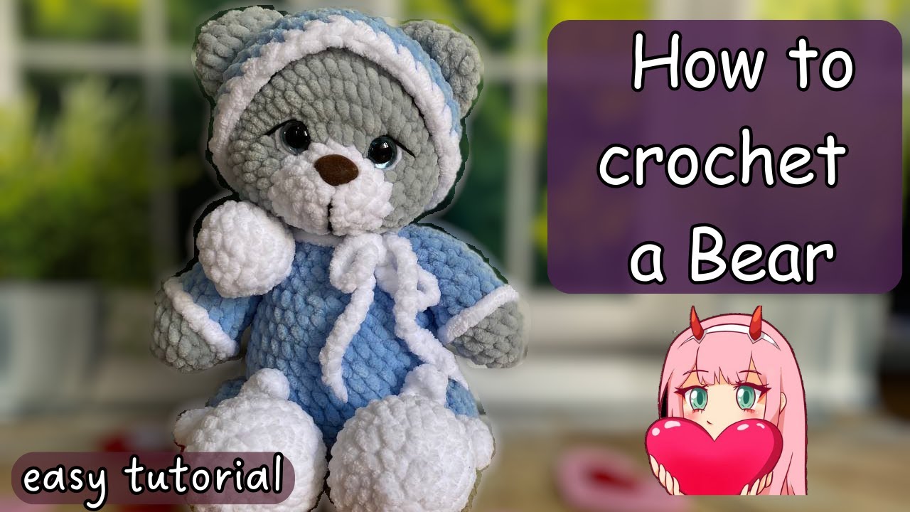 Free Bernadette the Bear Stuffed Animal Amigurumi Crochet Pattern