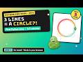 S1 C2: 3 Lines of Python Code = a Circle?! 🐢 #python #coding #ai #kids #viral
