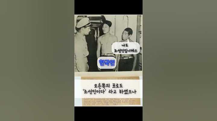 미군에게 붙잡힌 포로 두명
