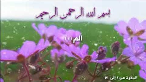 سورة البقرة من الآية 1 إلى 10 للقارئ الشيخ 'فارس عباد'