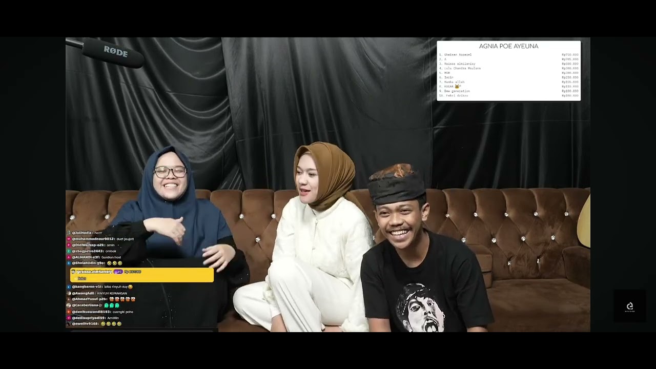 Live idola dan non irin teh anis, sesi pertanyaan ☺☺😁😁😁bagja poko na saya sebagai fans berat nya 