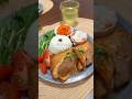 厚揚げの肉詰めプレート #レンジで簡単 #ワンプレート