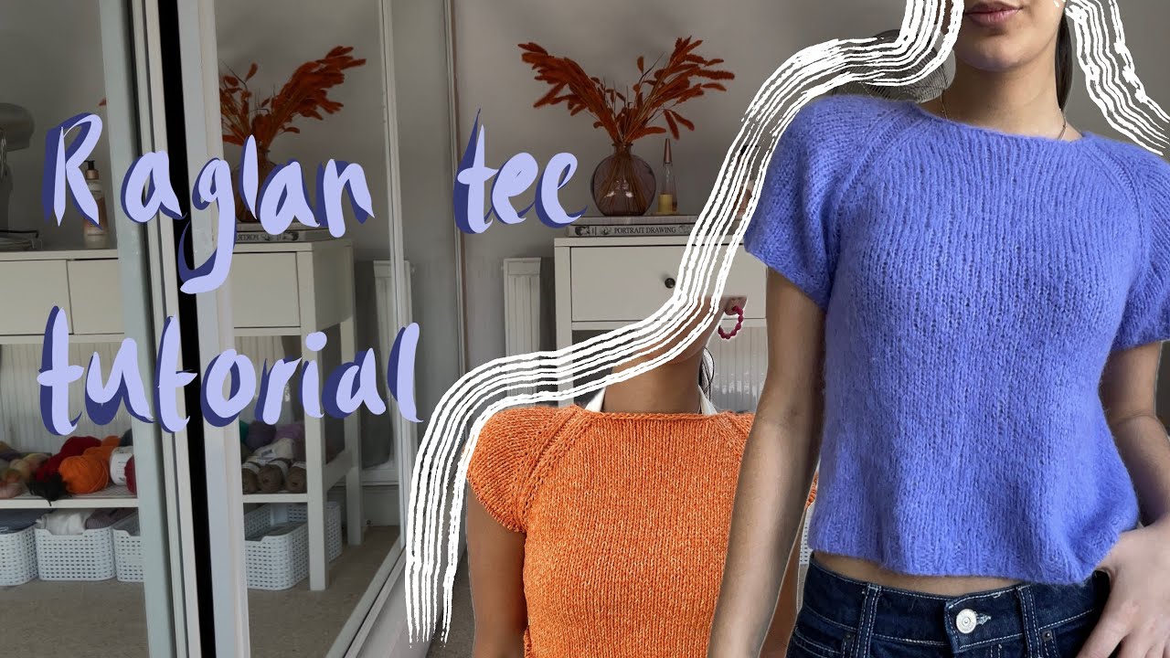 Мастер-класс по футболке с реглан | Мастер-класс по вязанию топа